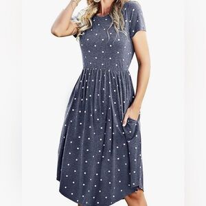 Polka Dot Cap Sleeve Dress